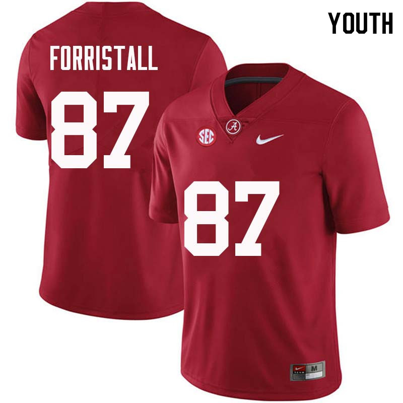 Youth #87 Miller Forristall Alabama Crimson Tide College Football Jerseys Sale-Crimson